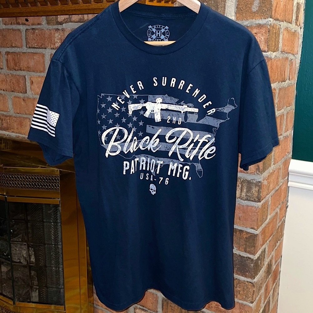 Howitzer Mfg Black Rifle Patriot Tee Navy Blue - Mens XL 🇺🇸
